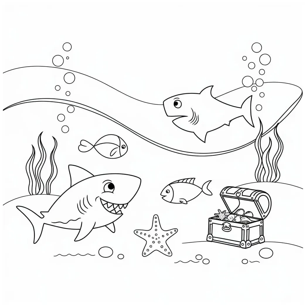 Print ocean scene coloring page download, print or color online for free