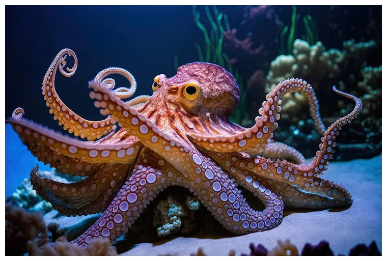 Premium Photo | Octopus vulgaris a common octopus in the Mediterranean Sea