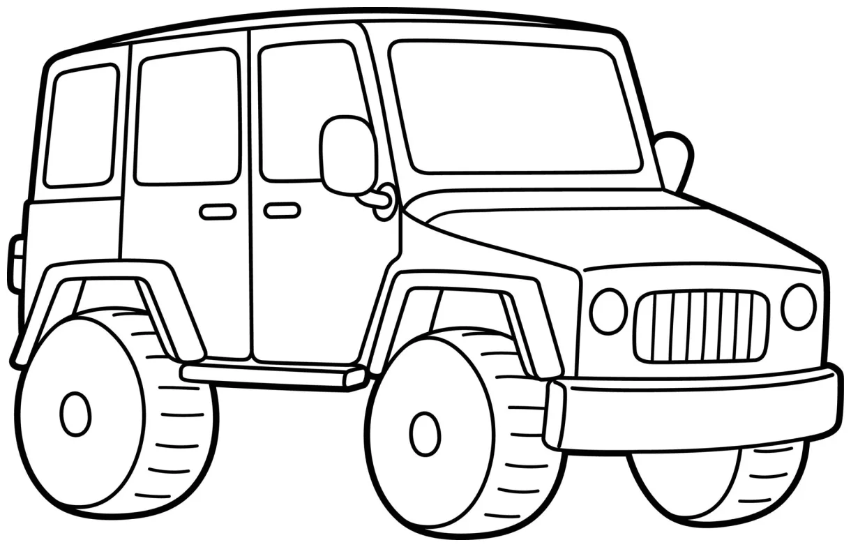 Off-road vehicle coloring page for kids 10002682 vector art at vecteezy printable coloring page