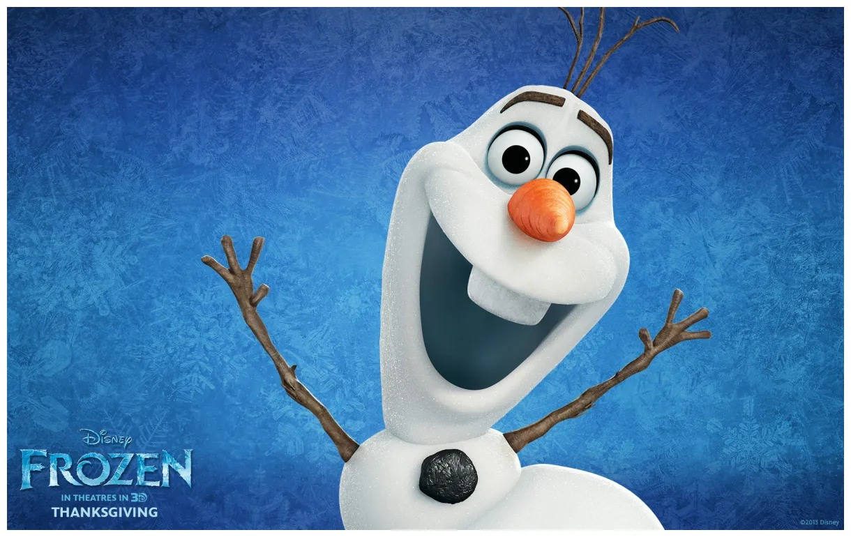 Olaf the snowman from disney’s frozen