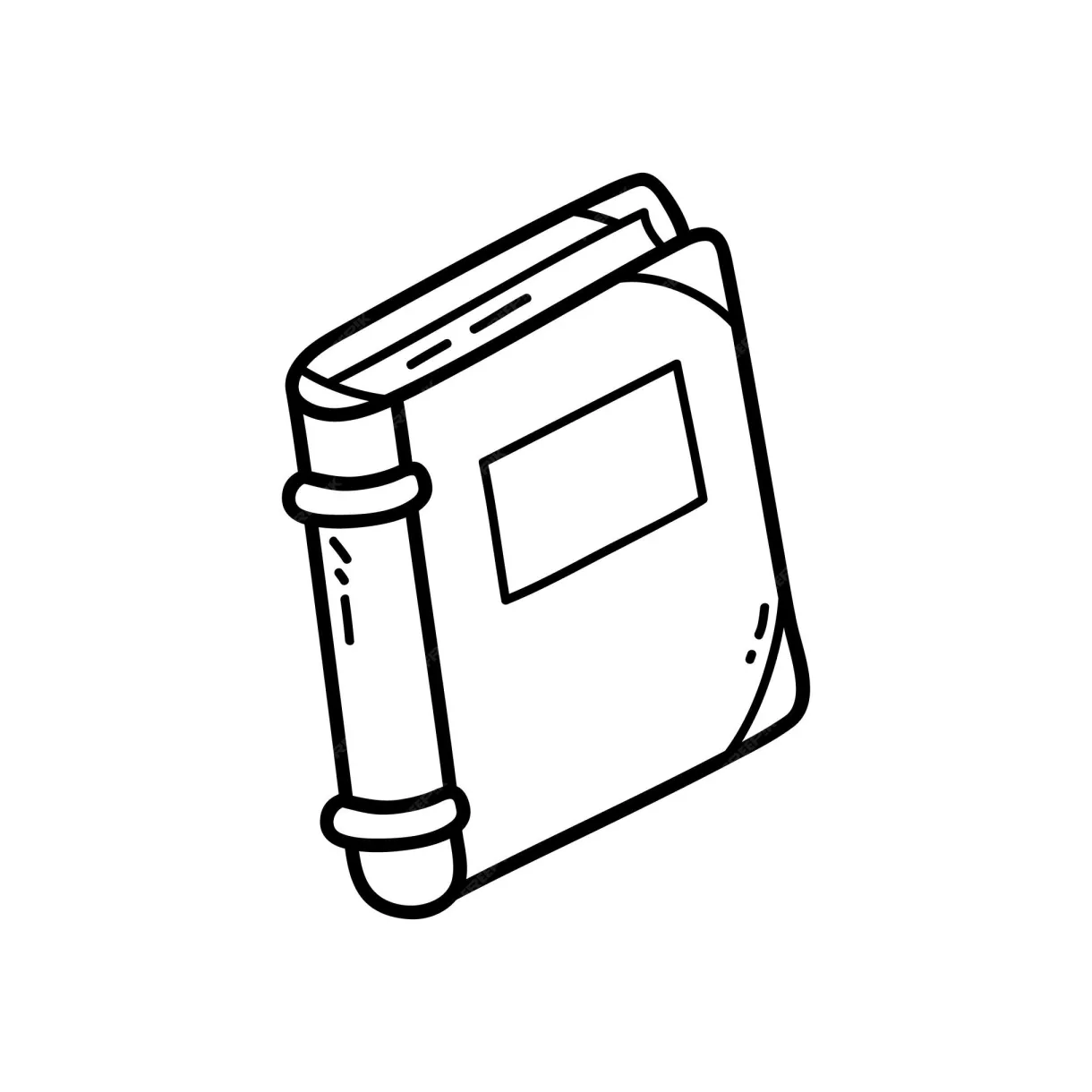 Premium Vector | Coloring page with doodle old book