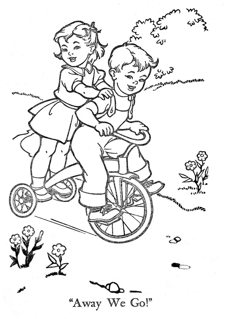 Vintage Coloring Book Pages - Coloring Home