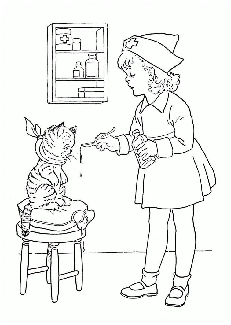 Vintage Coloring Book Pages - Coloring Home