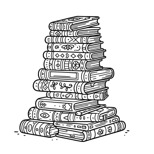 Stack of book coloring page 3 coloring for kids smart, creative