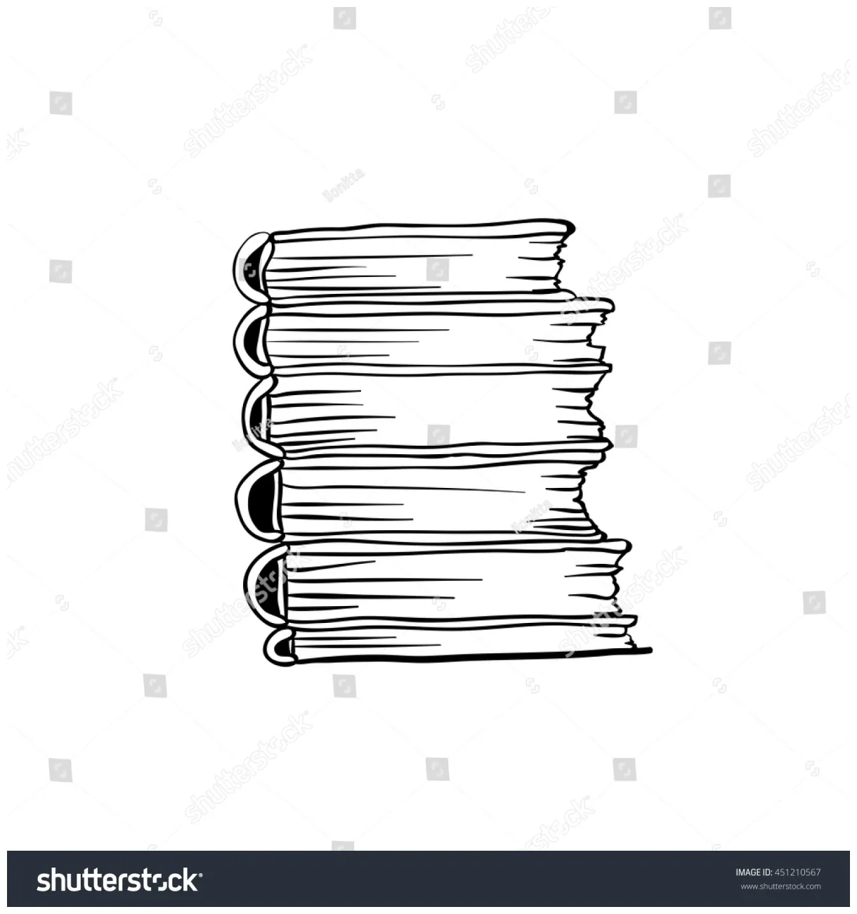 Coloring book page design stack books stock vector