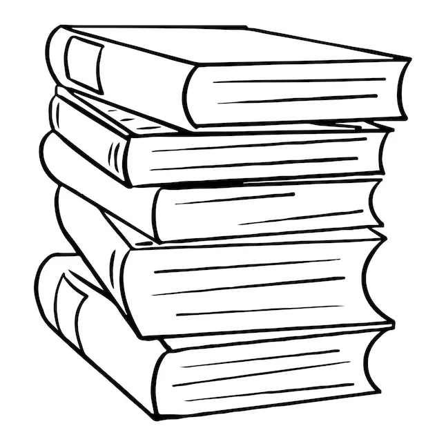 Premium vector coloring book stack outline