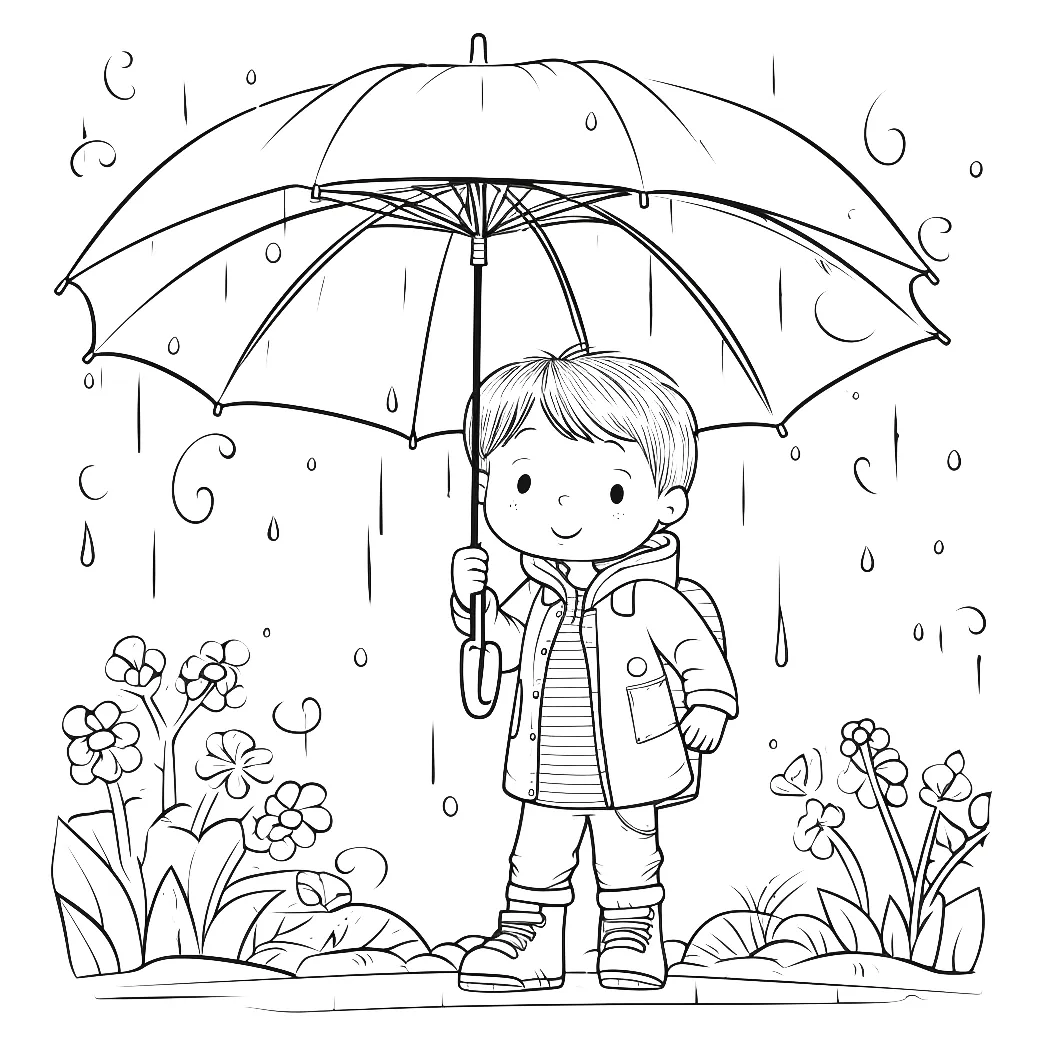 Umbrella coloring page coloring corner