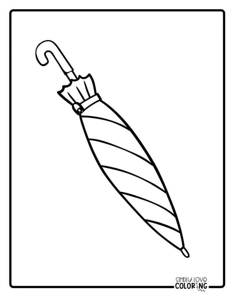Umbrella Coloring Pages (Free PDF Printables) - Simply Love Coloring