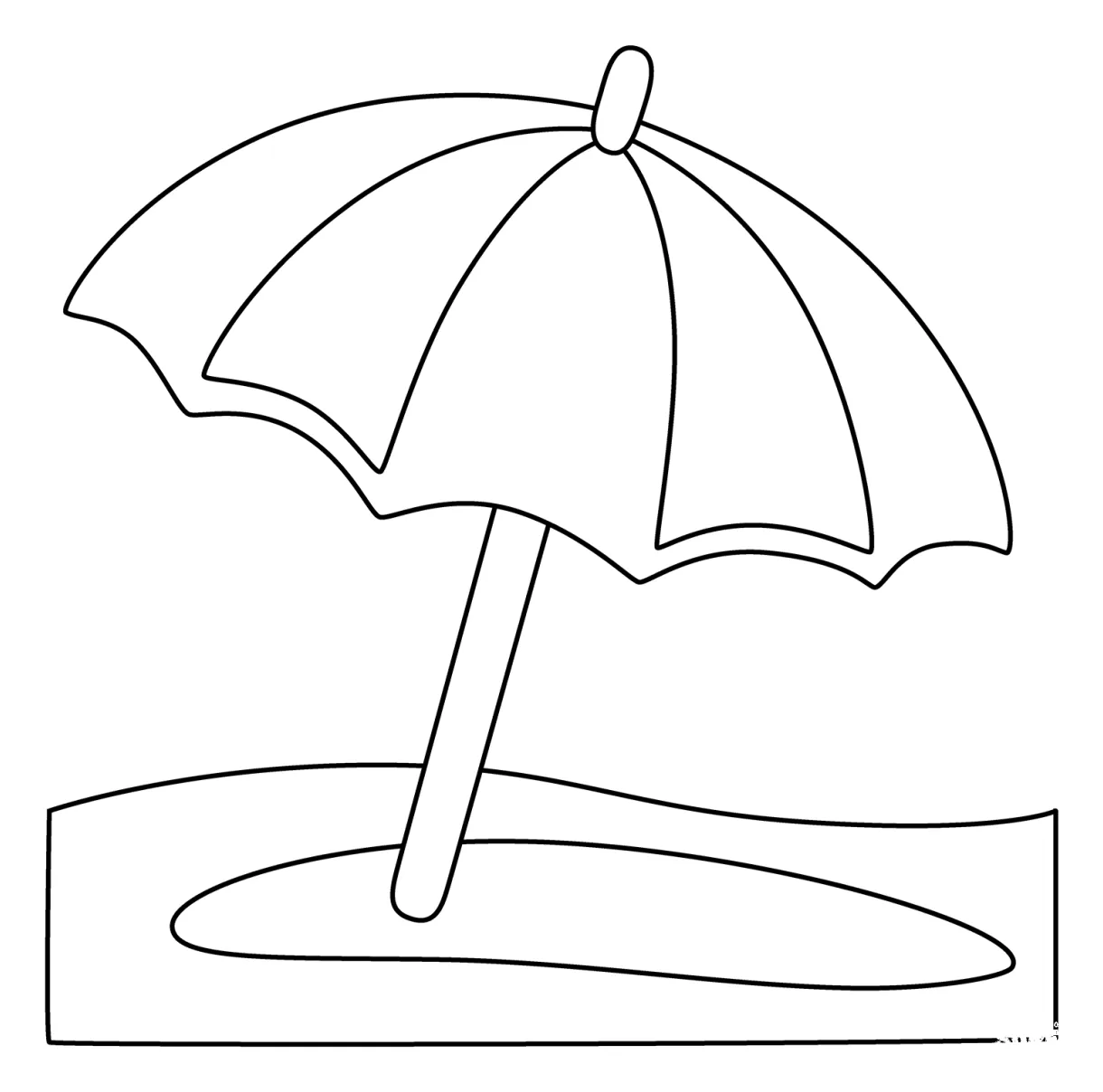 Umbrella on Ground Emoji coloring page - ColouringPages