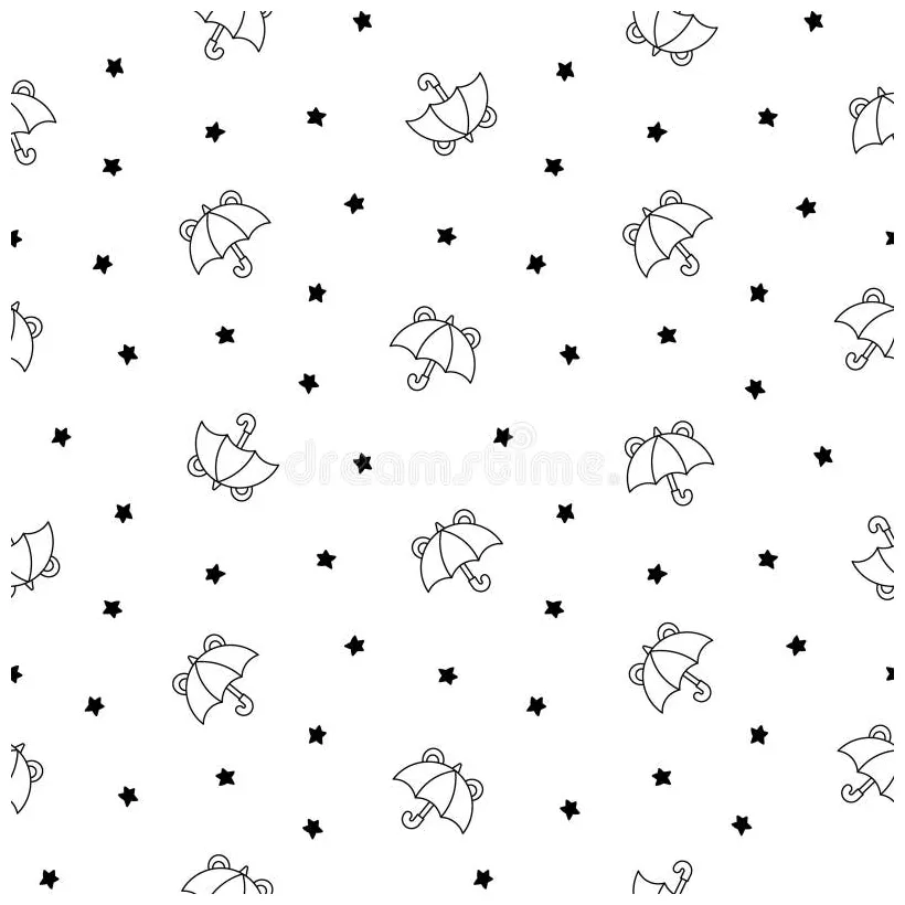 Open and closed umbrella. coloring page stock vector illustration of