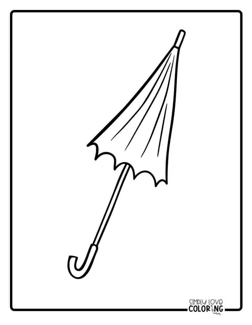 Free umbrella coloring pages simply love coloring
