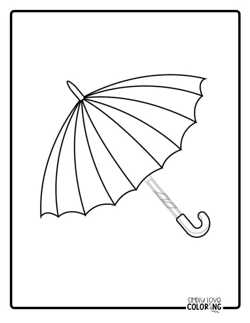 Free Umbrella Coloring Pages - Simply Love Coloring