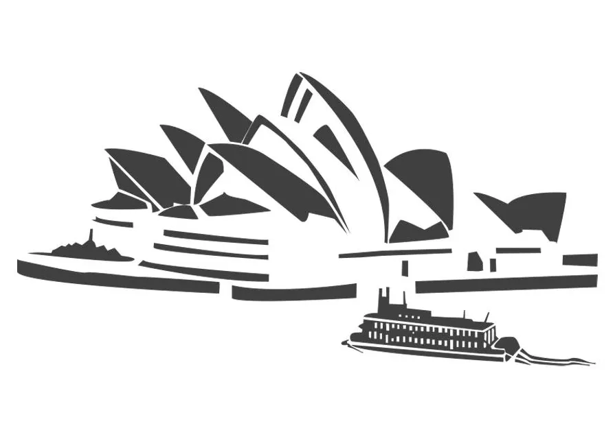 Coloring page sydney opera house free printables img 22382