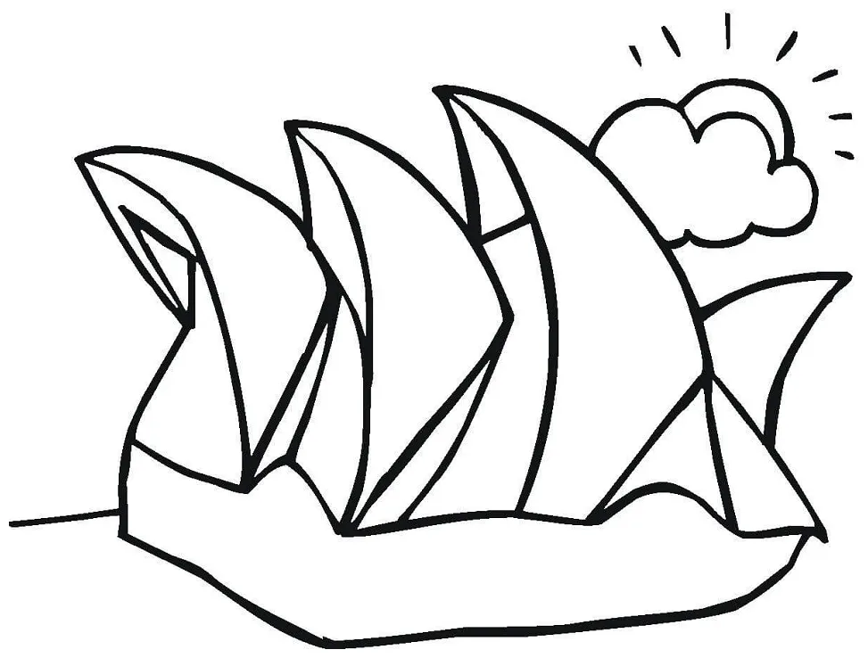 Sydney opera house 1 coloring play free coloring game online