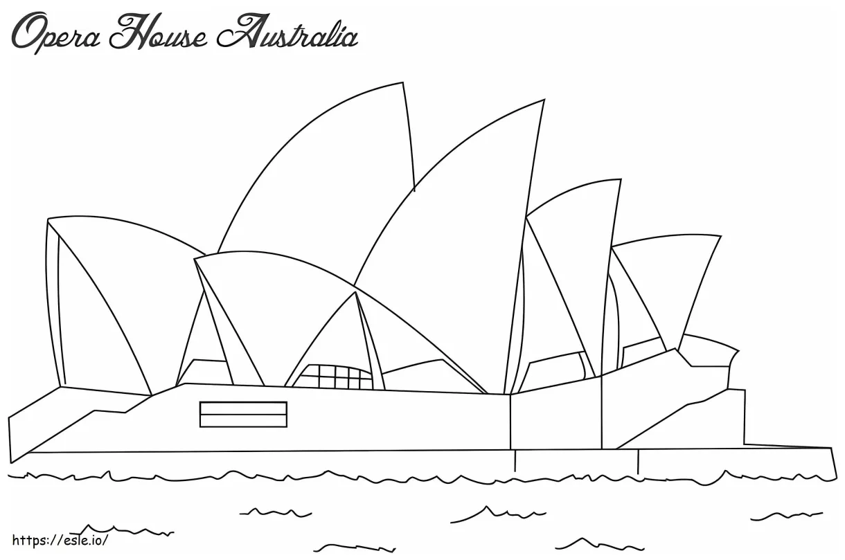 Sydney opera house 4 coloring page