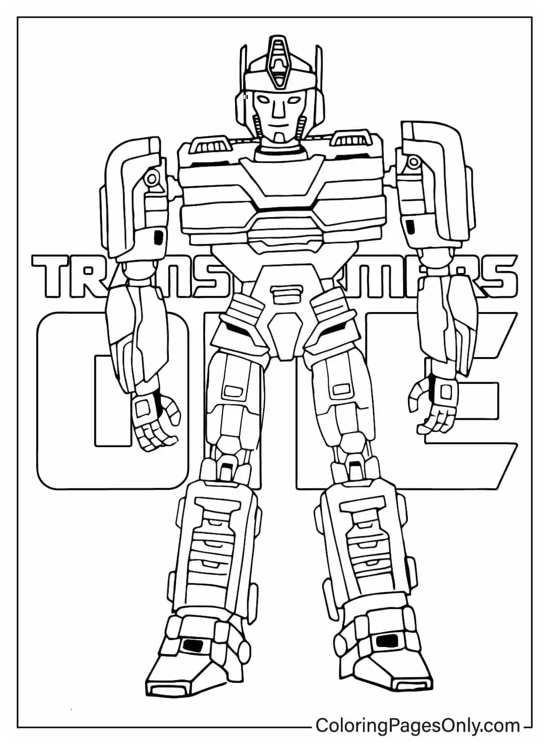 Optimus prime model free printable coloring pages