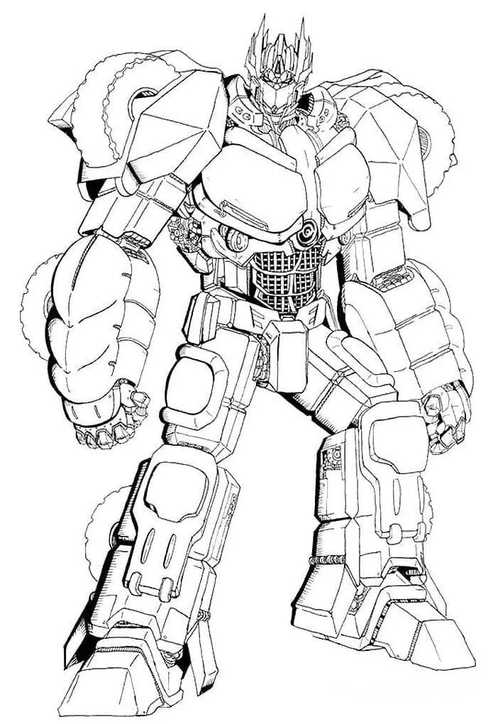 Optimus prime for free coloring page download, print or color online