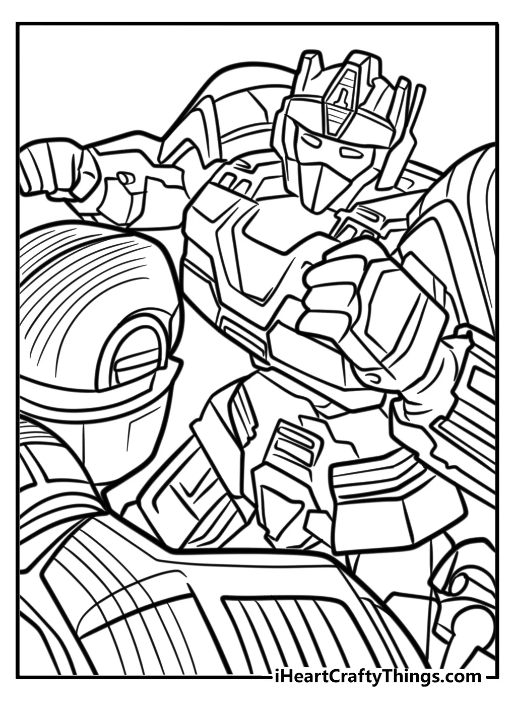 Optimus prime coloring page