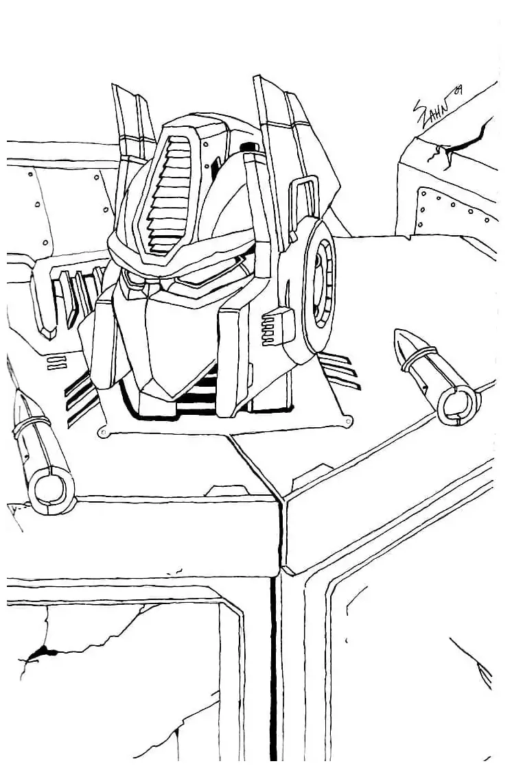 Optimus prime coloring page