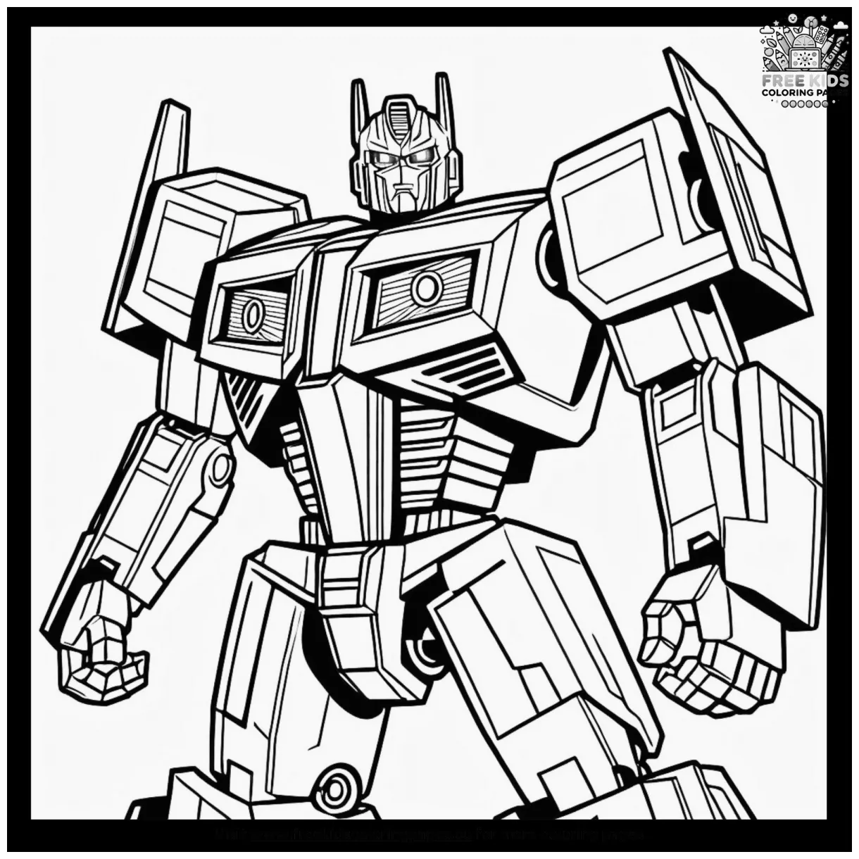 Heroic optimus prime transformer coloring pages for brave kids