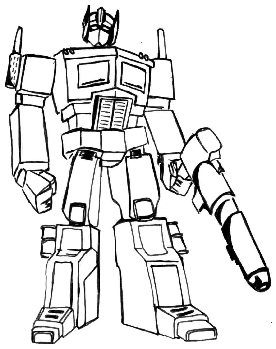 Printable optimus prime coloring page printable templates