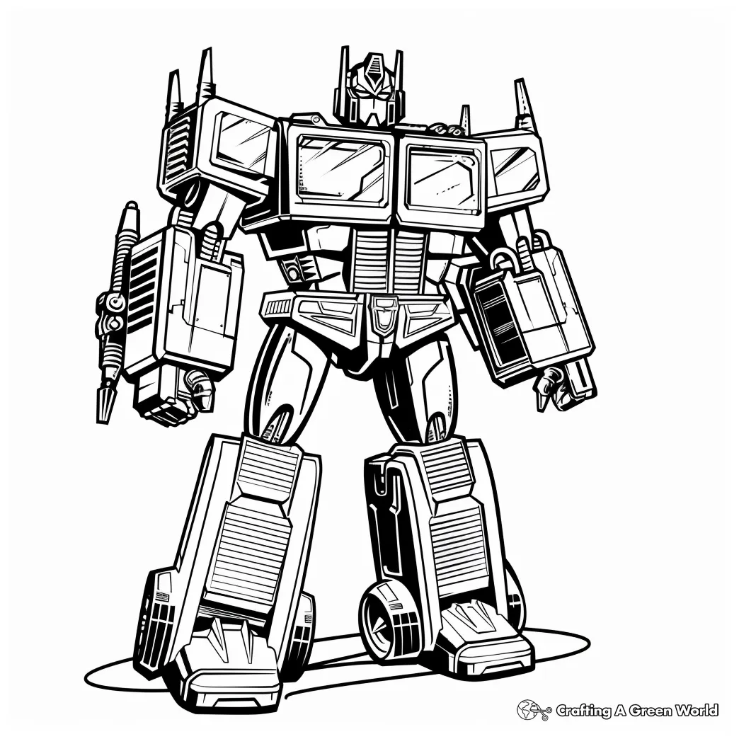 Optimus prime coloring page download free printable printable coloring page
