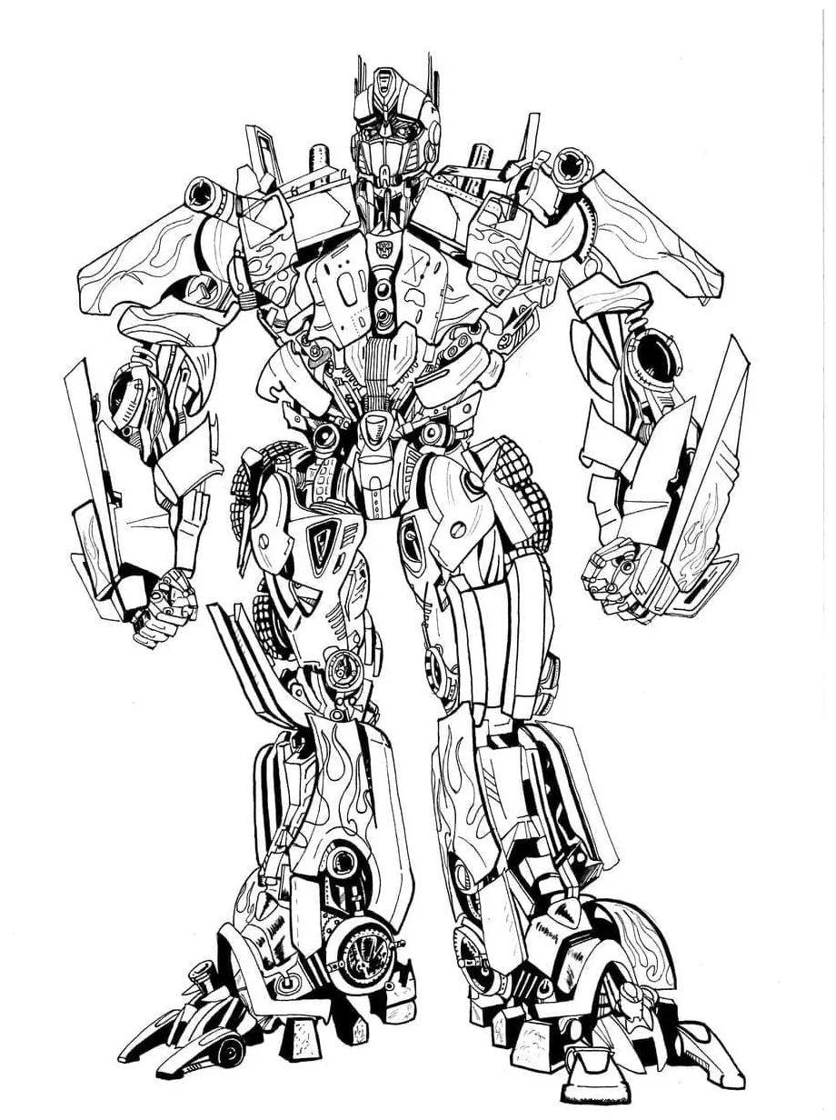 Optimus prime truck coloring pages