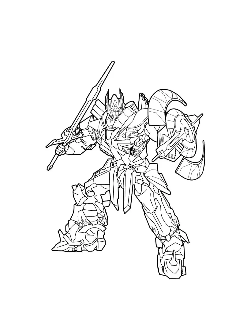 Optimus prime truck coloring pages