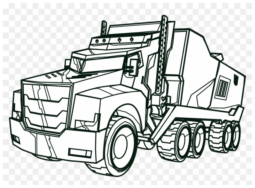 Optimus prime truck coloring