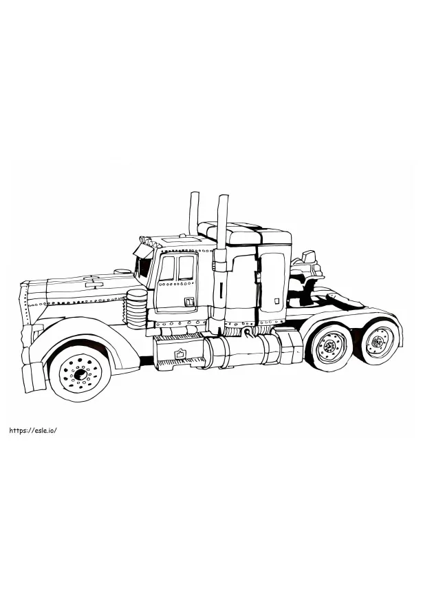 Optimus prime truck coloring pages [2025]