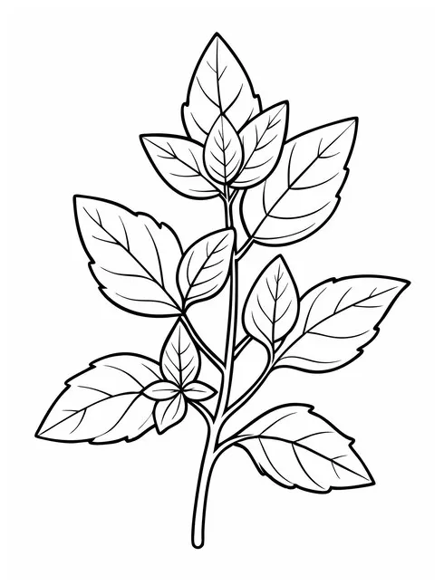Oregano coloring vectors & illustrations for freepik printable coloring page