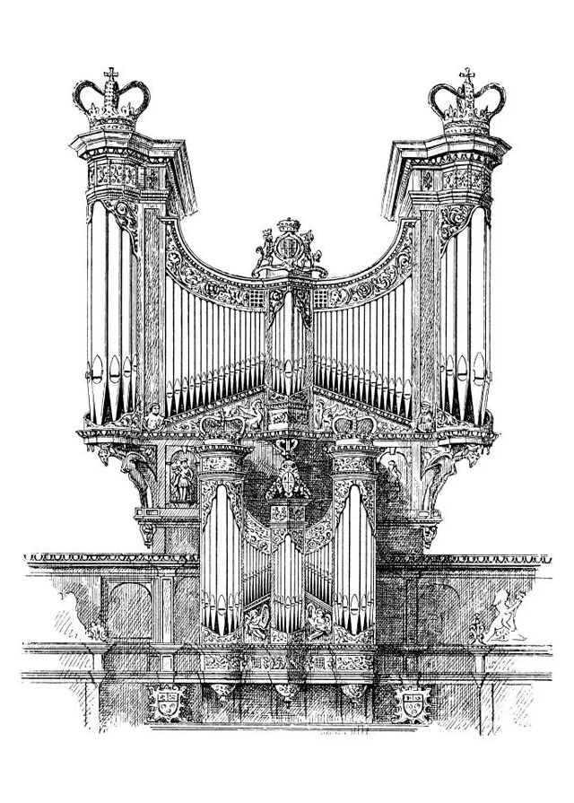 Coloring page organ free printables img 29671