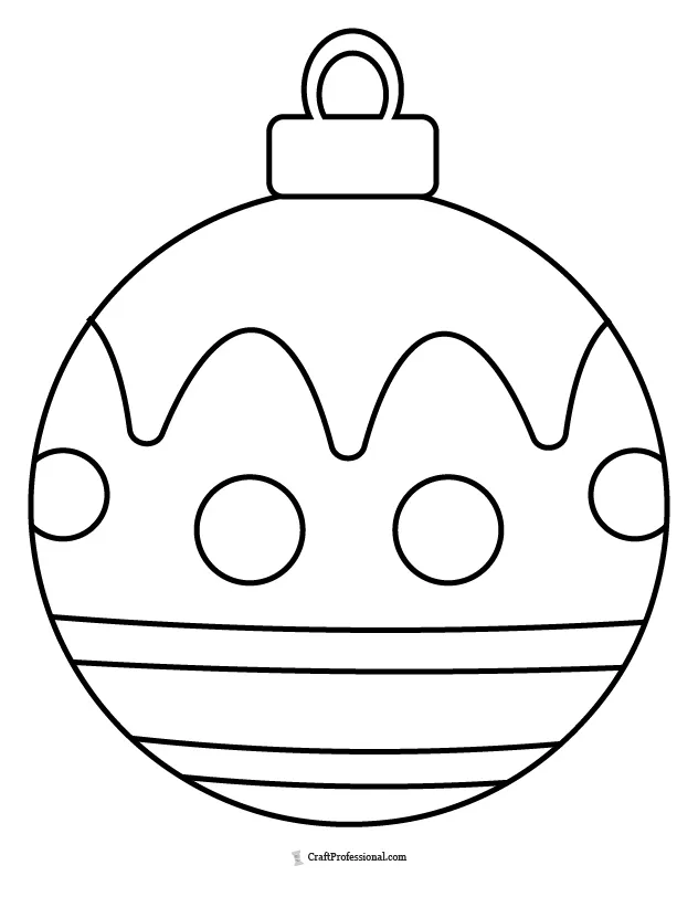 Christmas Ornament Coloring Page Cut Out | Psoriasisguru.com