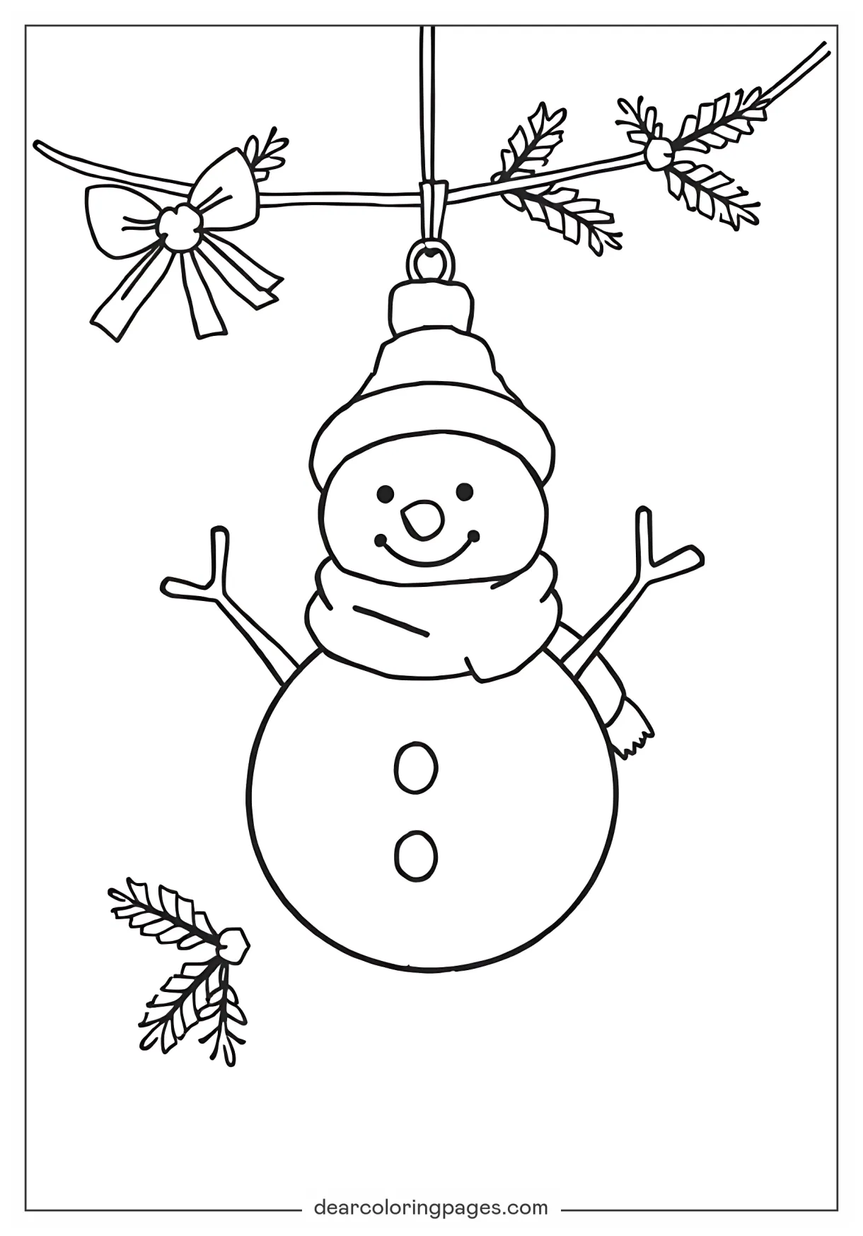 Ornament Coloring Page Free Christmas Ornament Coloring Pages For Kids
