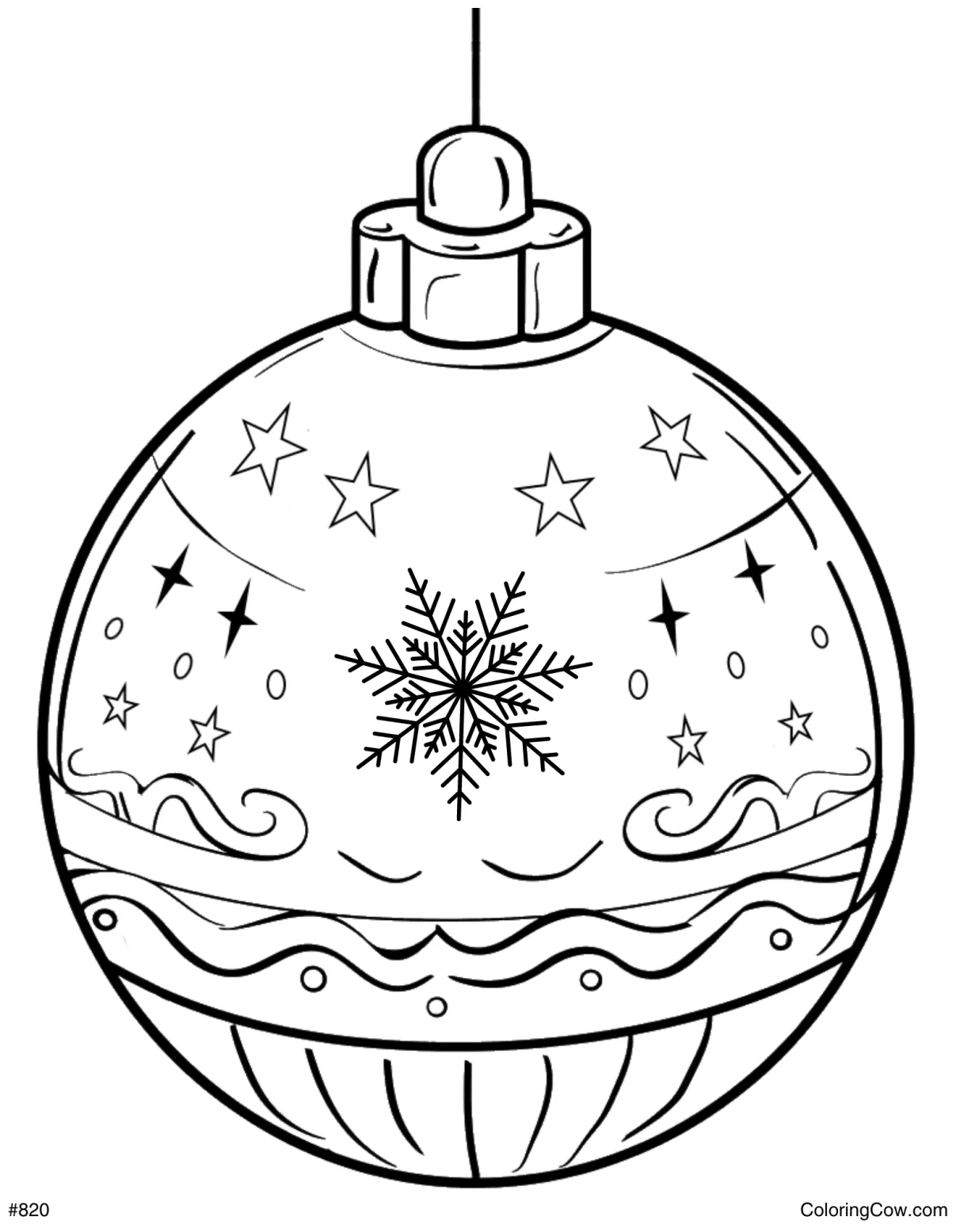 Christmas Ornament Coloring Page