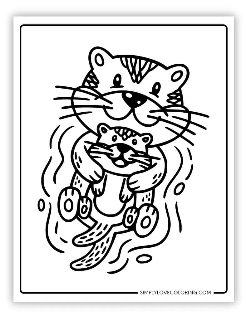 27 Otter Coloring Pages (Free PDF Printables) - Simply Love Coloring