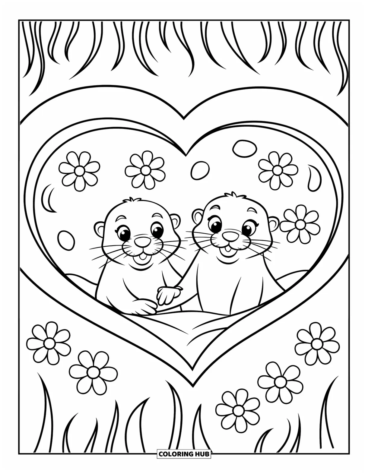 65+ Otter Coloring Pages for Kids & Adults (Free Printable PDFs)