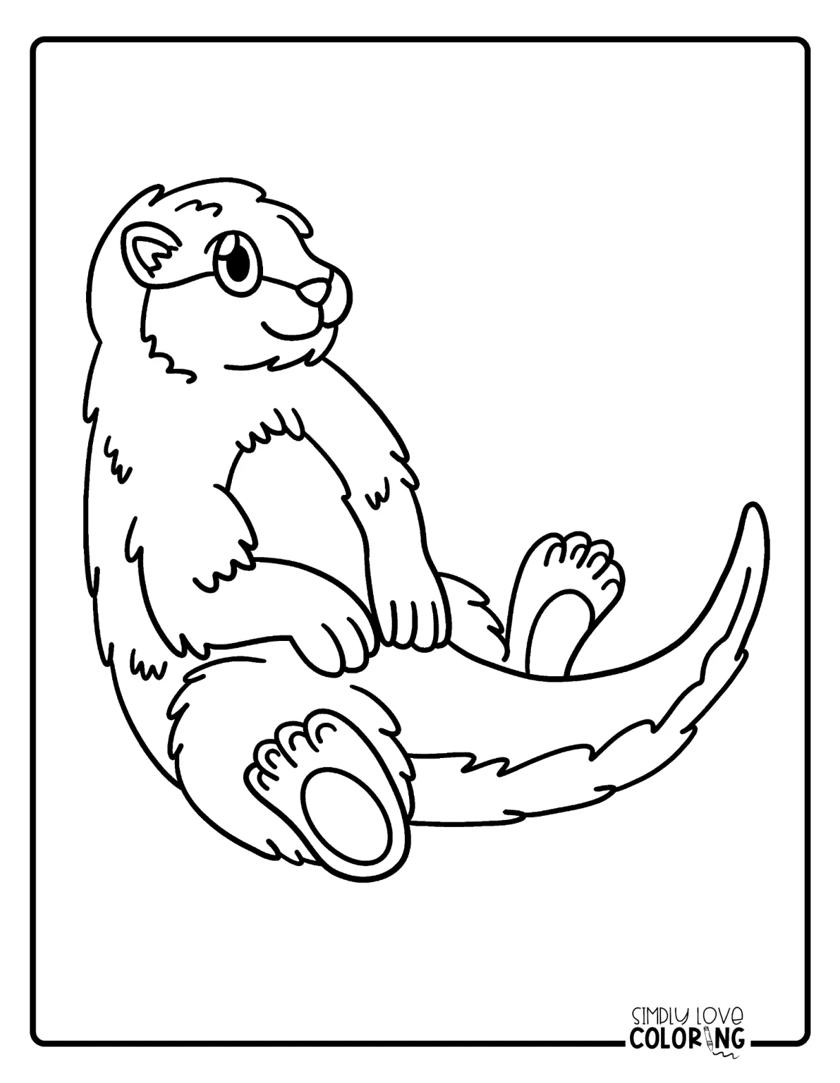 Otter Coloring Pages (Free PDF Printables) - Simply Love Coloring