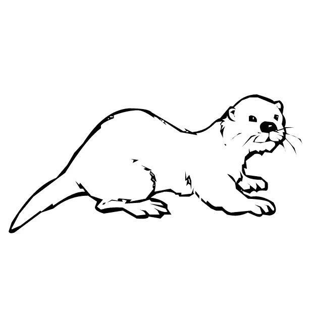 Otter coloring page - Animals Town - animals color sheet - Otter free