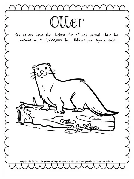 Otter Coloring Page | Free Homeschool Deals