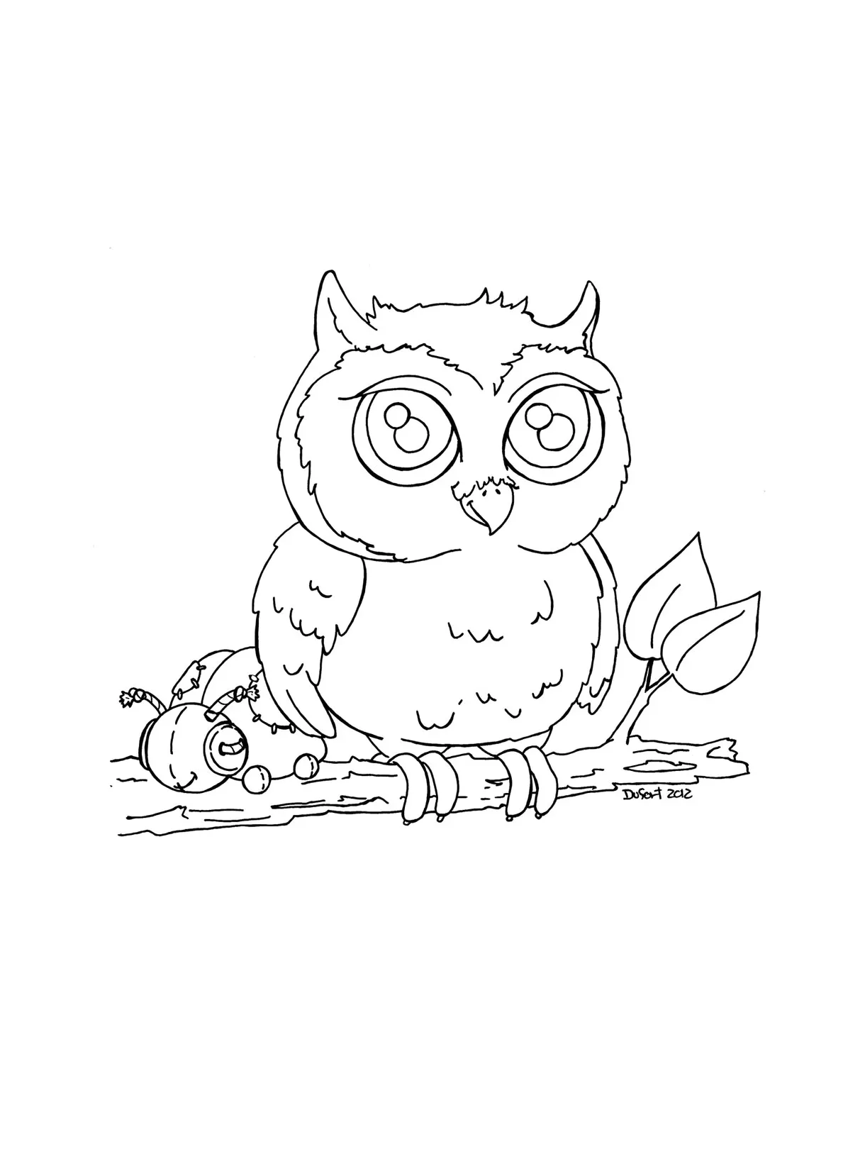 Owl coloring page