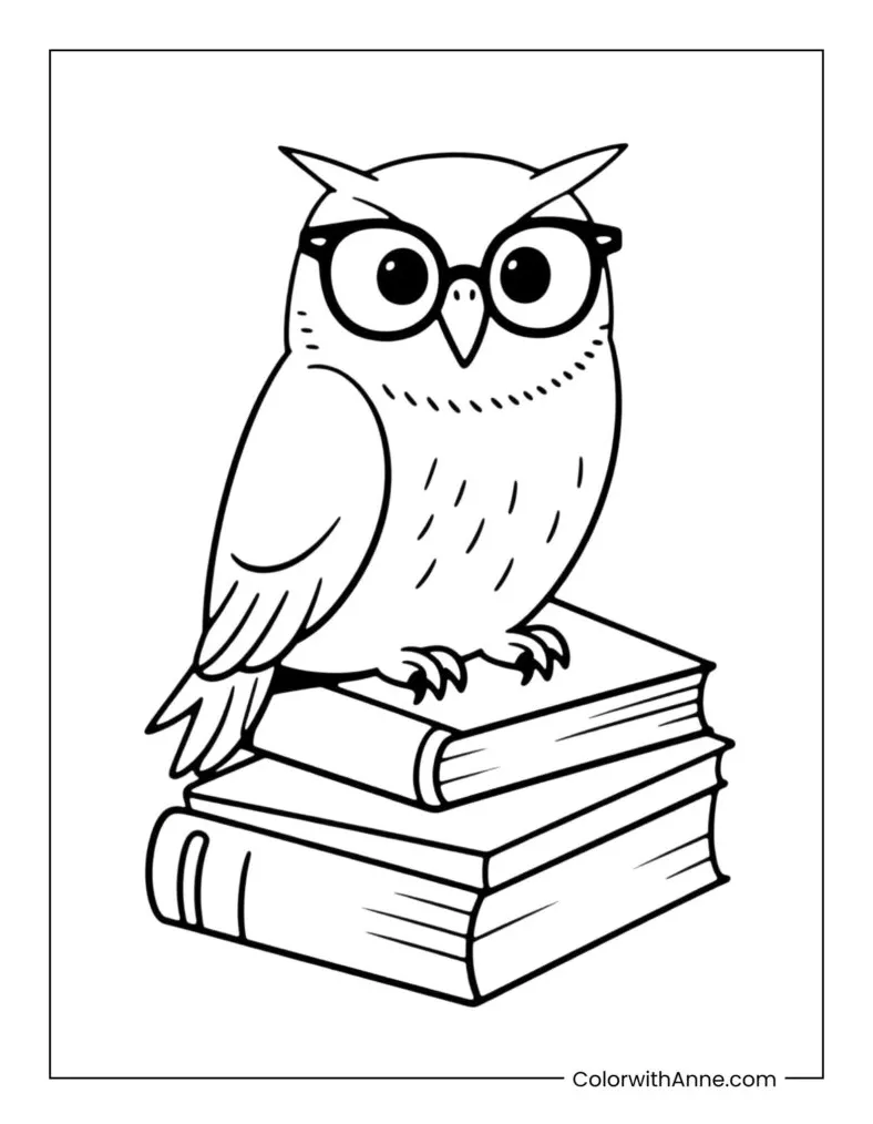 Owl coloring pages free pdf printables colorwithanne