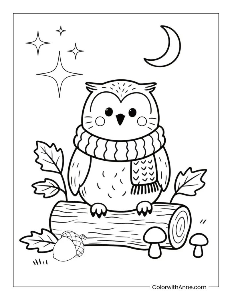 Owl coloring pages free pdf printables colorwithanne