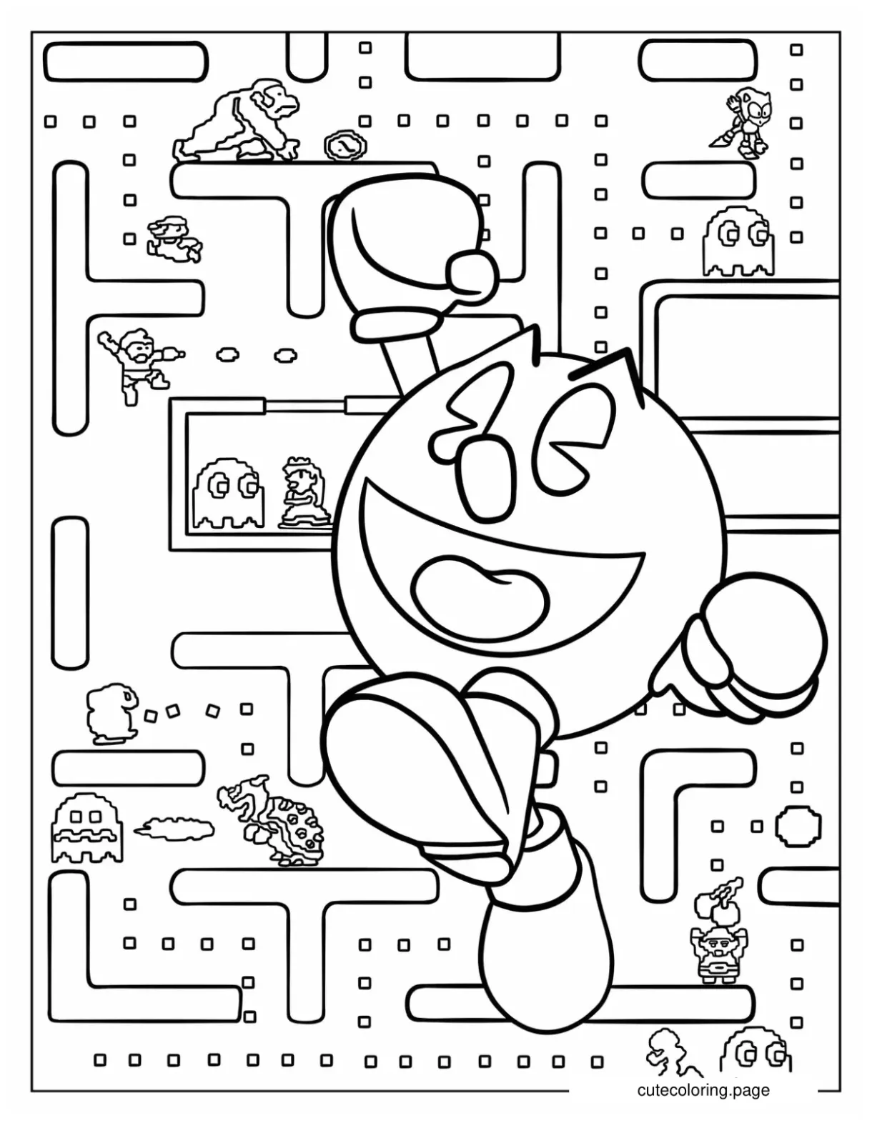 Pac Man Coloring Pages(20+ free printable coloring pages) | Cute