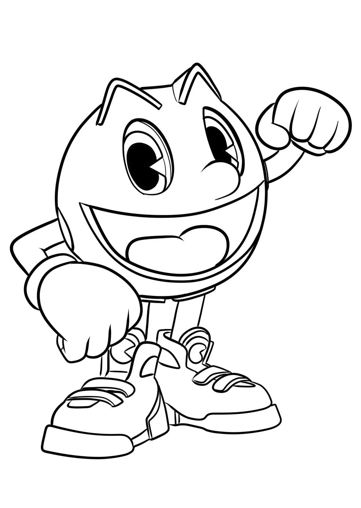 Pac Man Color Page Pac Man Cherry Page Coloring Pages