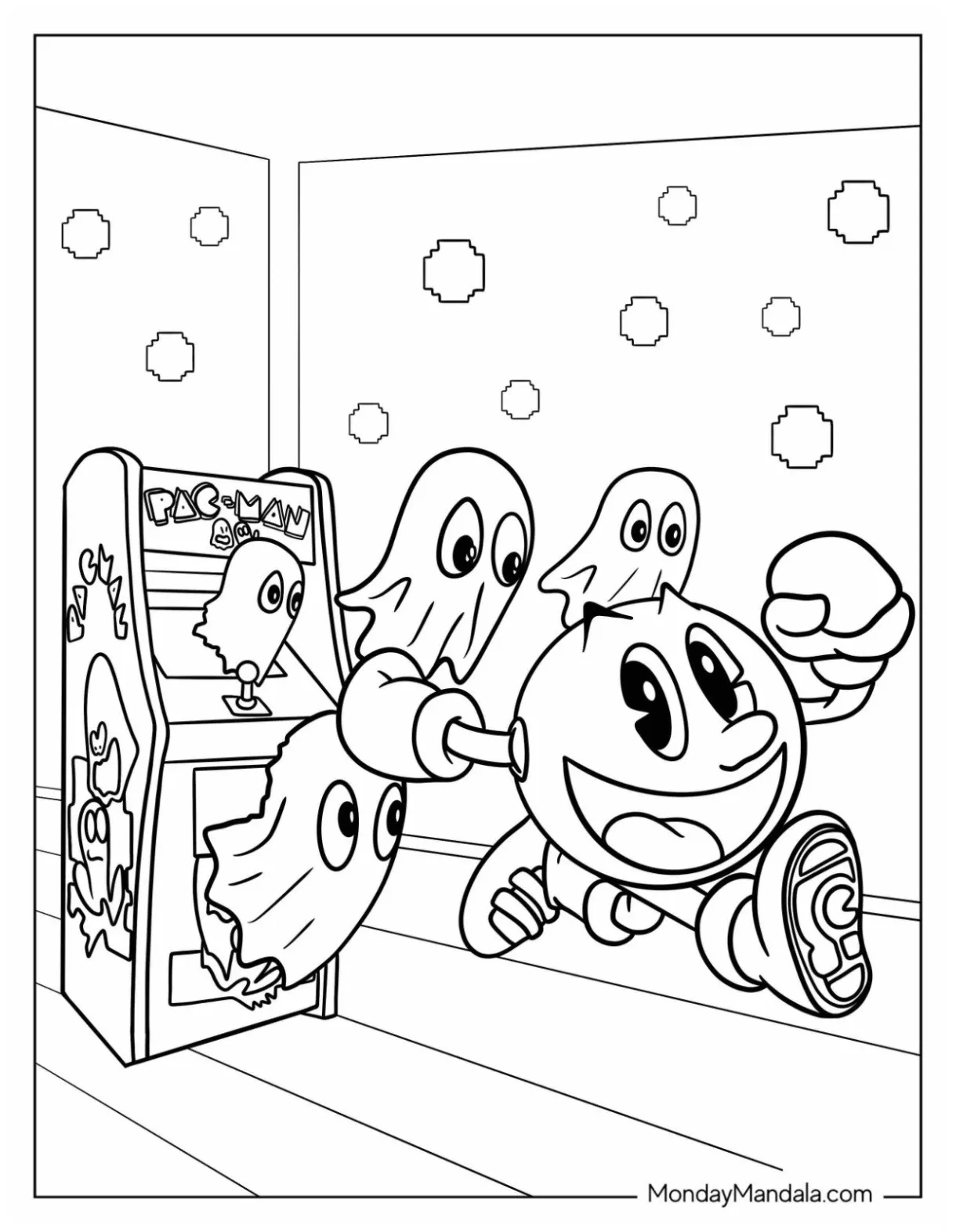 Pac Man Coloring Page - Download Free Printable