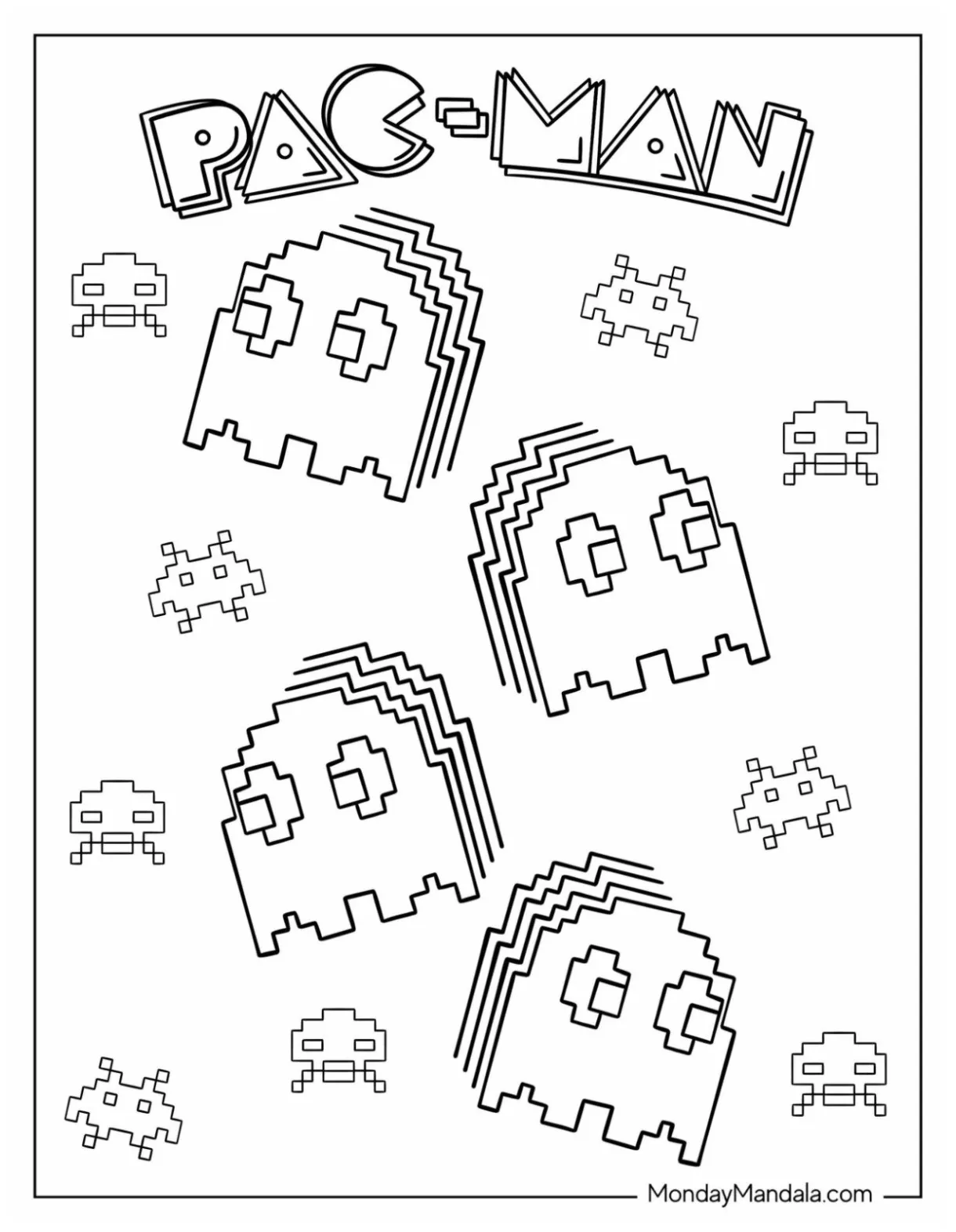 Printable Pac Man Coloring Pages [2025]