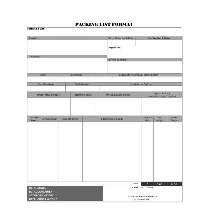 Free 44+ Packing List Templates - PDF, DOC, Excel