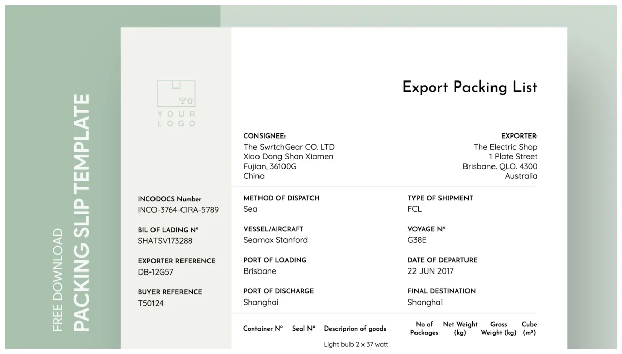 Template Packing List Export at Trevor Roy blog
