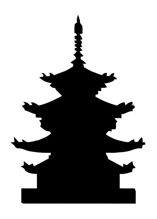 Coloring Page pagoda - Free printables - Img 11012